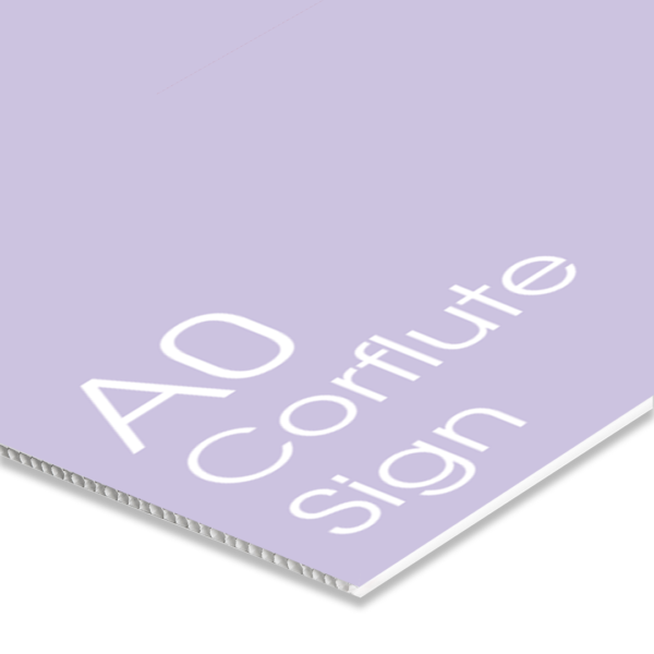 A sample of A0 corflute sign