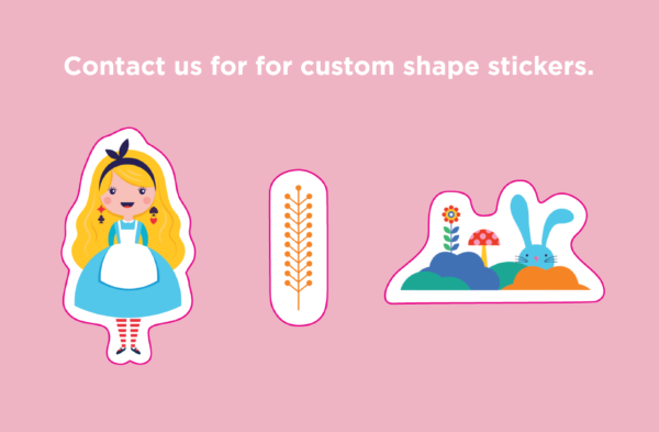custom shape paper stickers