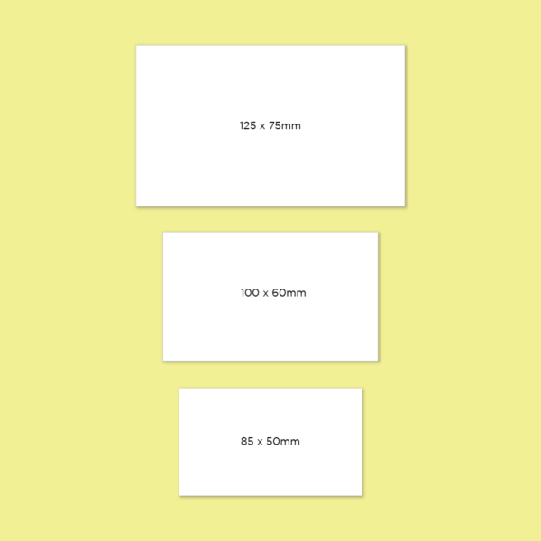 3 different sizes of rectangle paper stickers